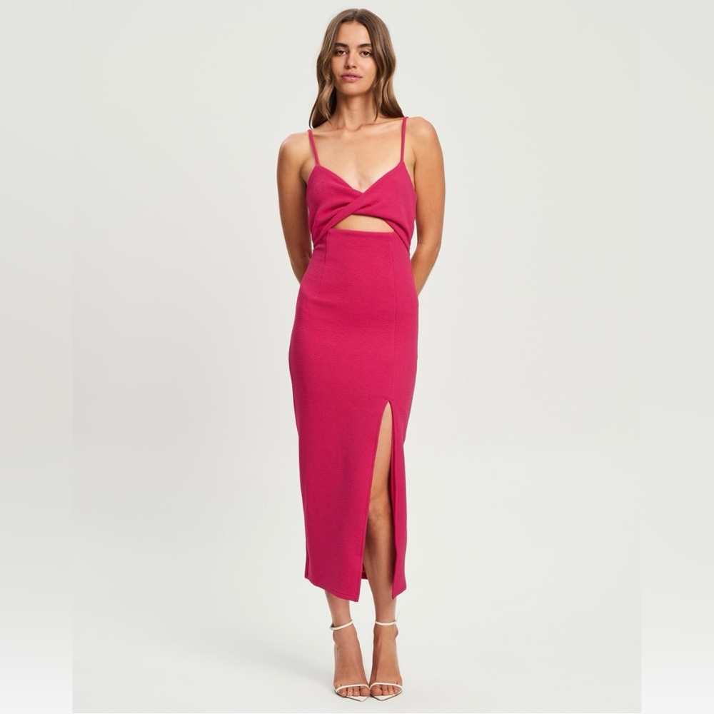NWT Hot Pink Chancery Midi Dress